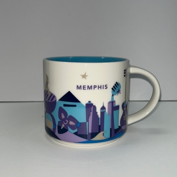 Starbucks Memphis You are Here ceramic coffee tea mug cups 14oz - Picture 1 of 7